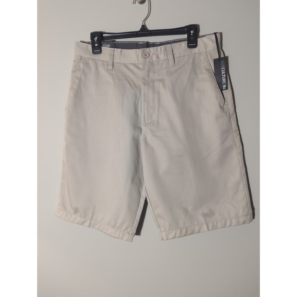 NEW Subculture Men's Beige Flat Front Chino Shorts - 32